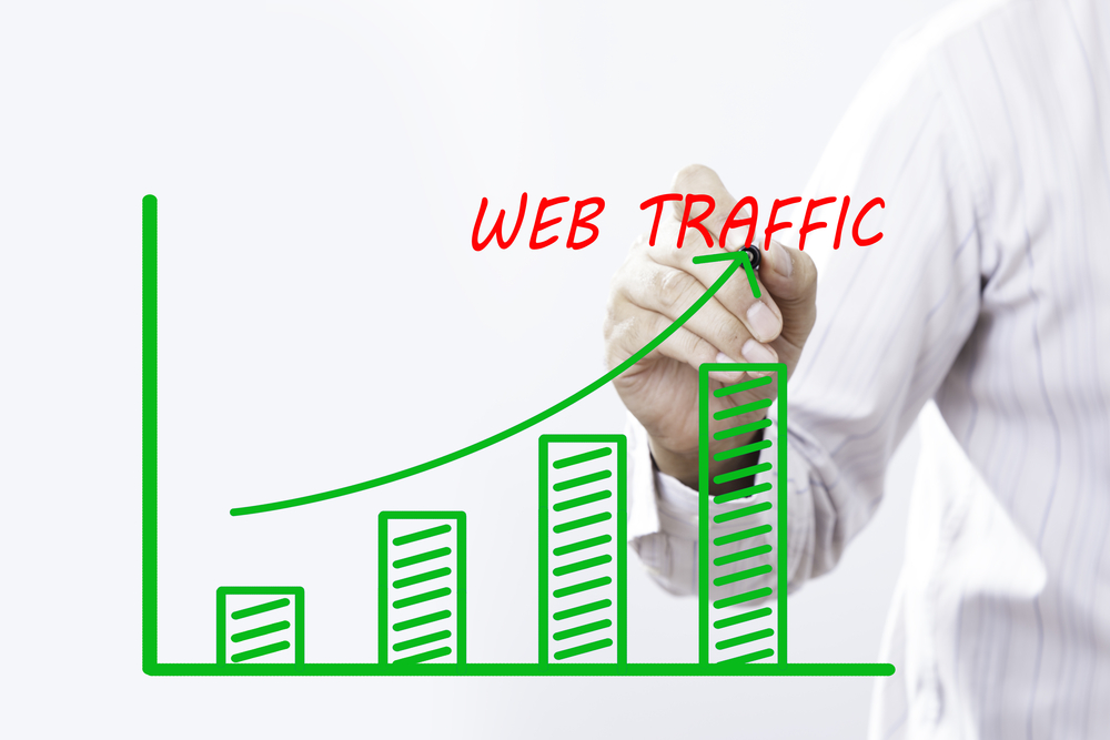 Businessman,Hand,Writing,Web,Traffic,Graph,With,Red,Marker,On